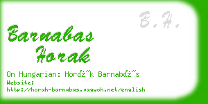 barnabas horak business card
